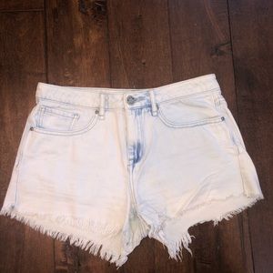 H&M White Washed Denim Jean Shorts